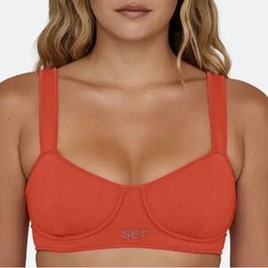 Set Active Contour Bra - Guava M Women's